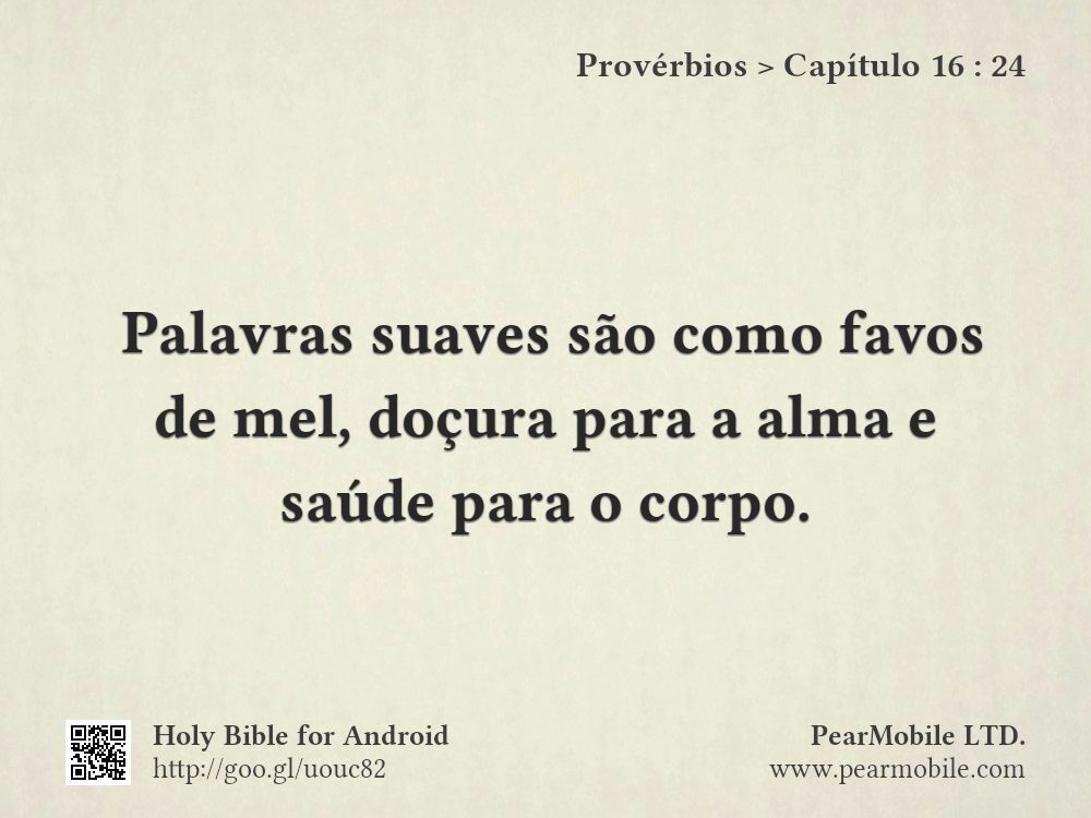 Provérbios, Capítulo 16:24